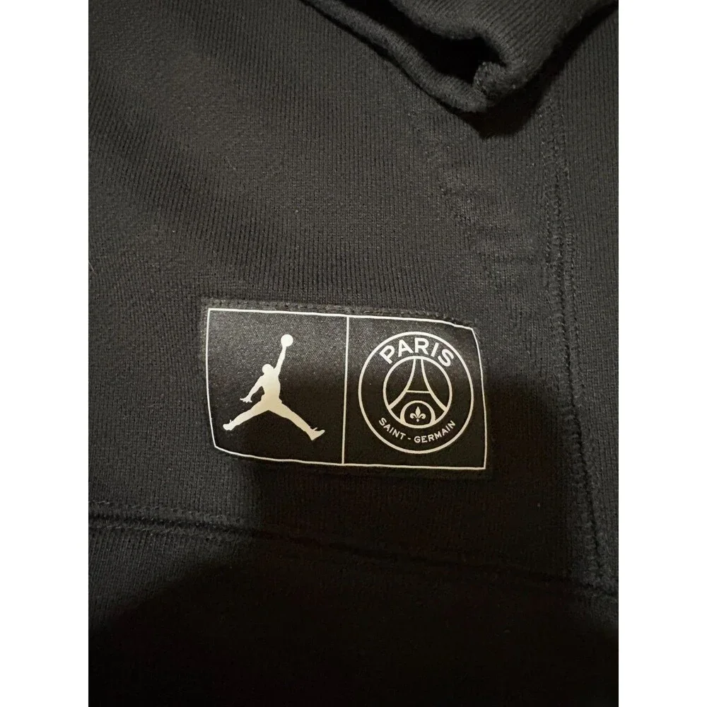 Jordan Brand PSG Paris Saint-Germain Arched Logo Full Zip Hoodie Black XL